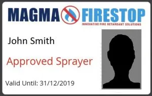 Magma Firestop Approved Sprayer ID front